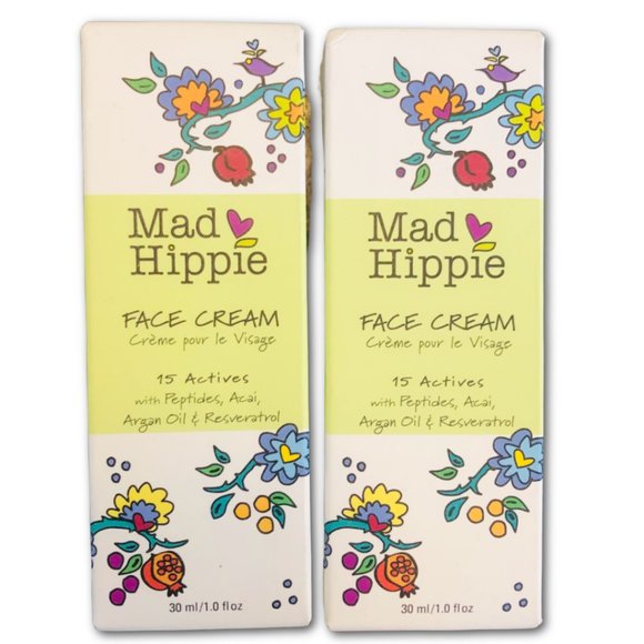2- Mad Hippie Face Cream 15 Actives Inc. Peptides Acai Argan Oil 1 FL oz 11/2023 - Picture 1 of 2